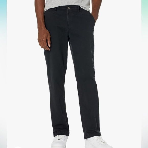 Amazon essentials classic fit men's black chino pant size 36x32 - Picture 1 of 7